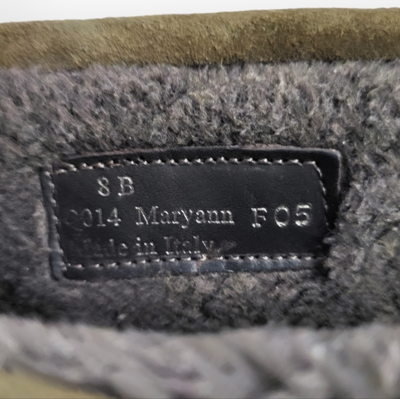 COACH Maryann Rabbit Fur Suede Boots Brown Beaded Trim Pom Pom Ties 8 - Picture 10 of 11